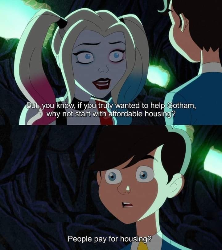 This meme is a humorous exchange between Batman and the Joker, with Batman asking the Joker if he wants to help Gotham, and the Joker responding with a darkly comedic answer about the city's economic struggles. The text "But, you know, if you want to help Gotham, all you have to do is... wait for it... don't destroy it" is absent, but the meme's punchline is the Joker's response: "People say I'm crazy... and they're right. I am insane. And I'm going to destroy it."
